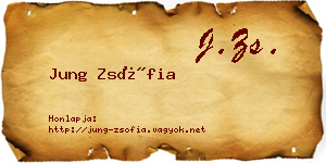 Jung Zsófia névjegykártya